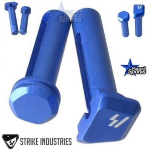 Strike Industries ULTRA LIGHT Enhanced Extended Take Down Front and Rear Pins BLUE .223 5.56 .308 AR 15 M4 M16 Best Discount Wholesale AR Parts and Accessories Austin Texas